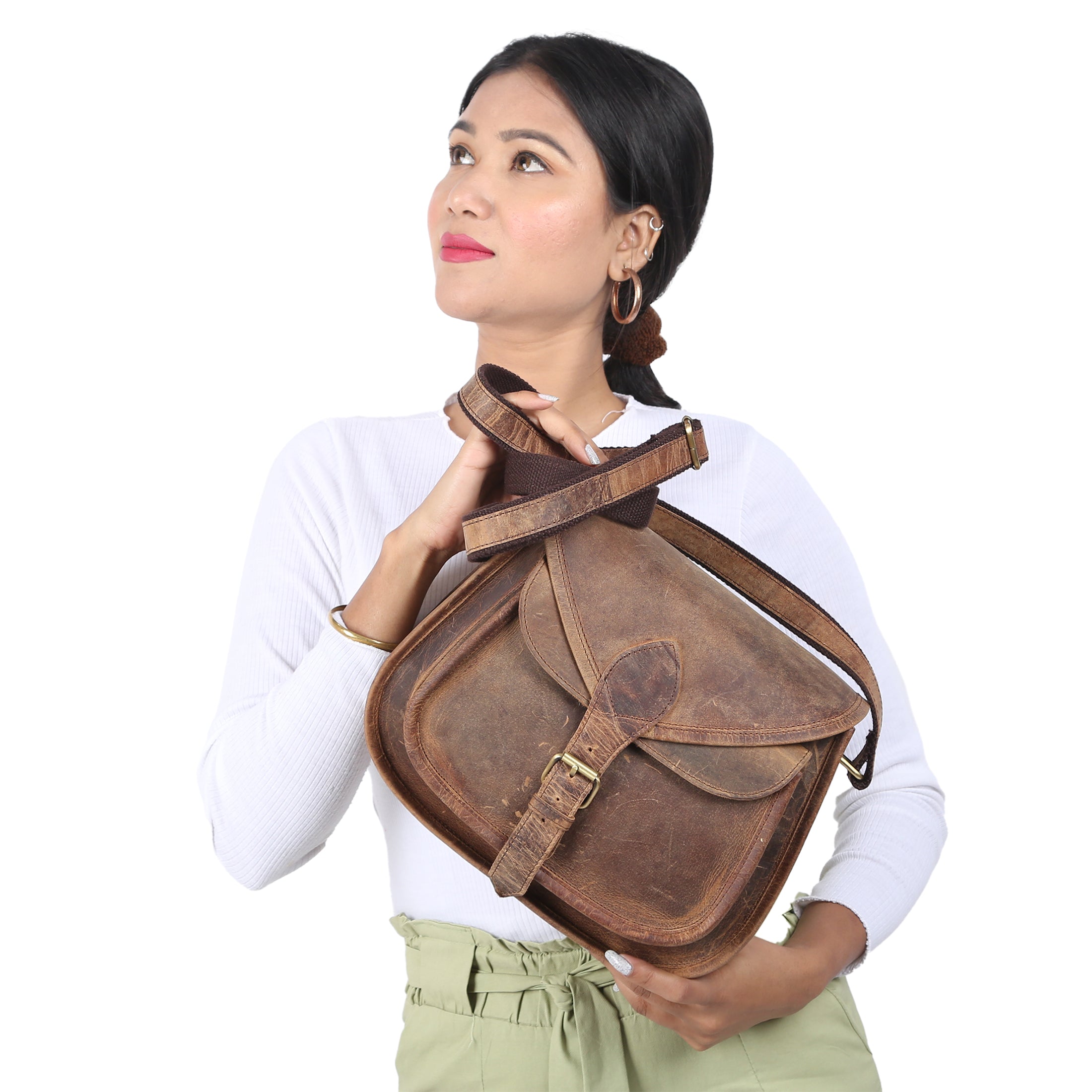 Buy AINIMOERWomens Genuine Leather Vintage Tote Shoulder Bag Top-handle  Crossbody Handbags Large Capacity Ladies' Purse Online at desertcartCyprus